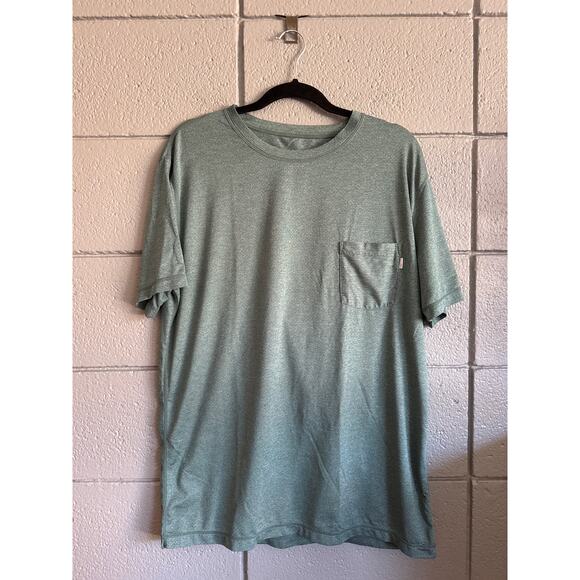 Men's Vuori Tradewind Performance Pocket T-Shirt in Gray Green size L Athleisure - Picture 1 of 3